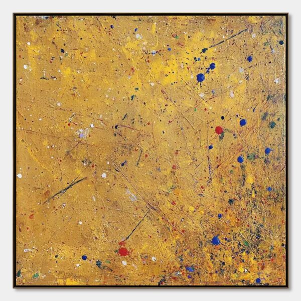 GOLDEN CHORUS: Abstract Expressionist Oil Painting