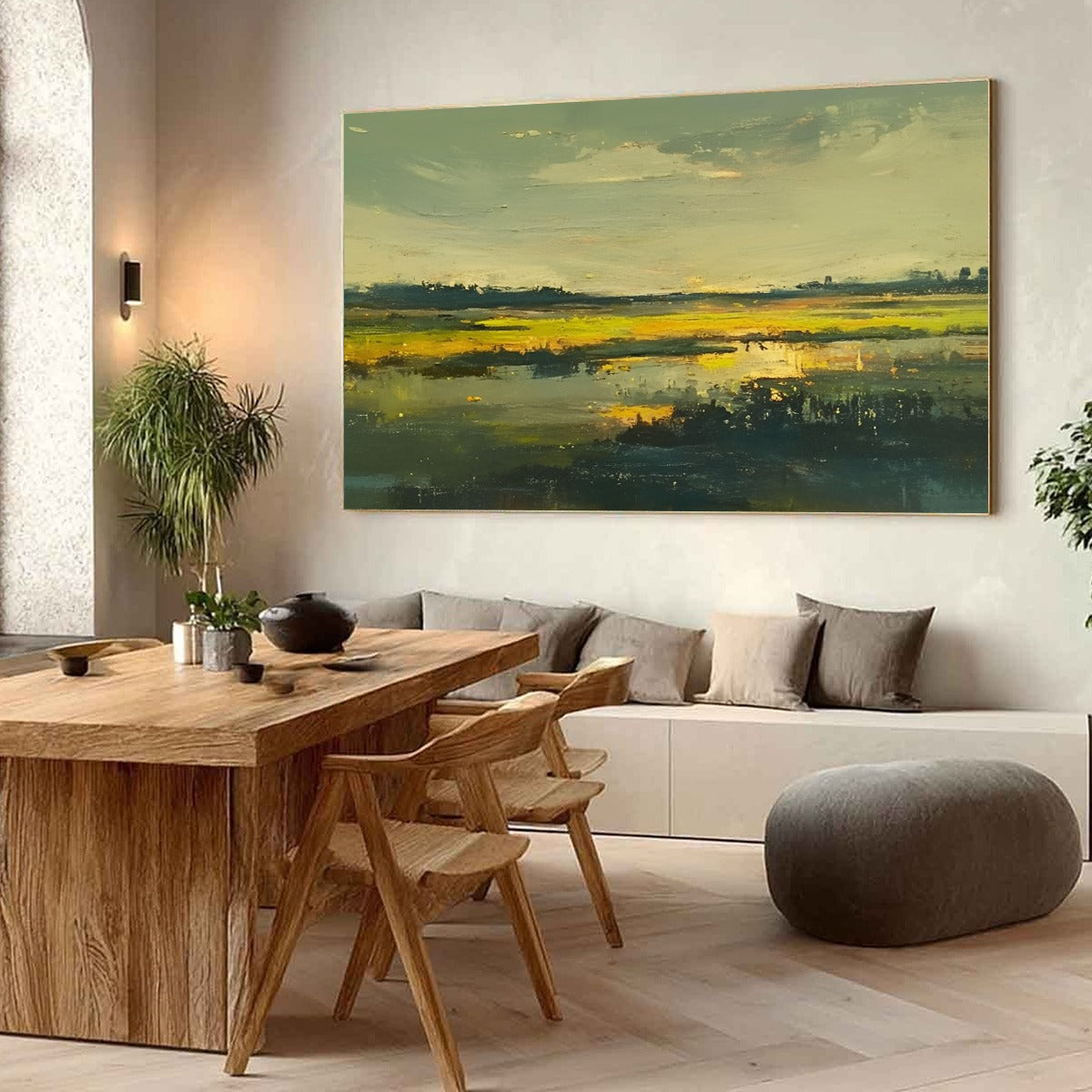 GOLDEN MARSH: Abstract Impressionist Landscape Painting - Image 5
