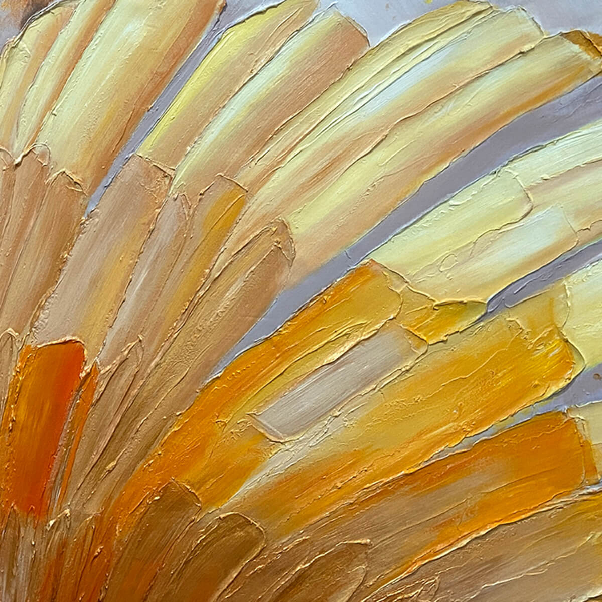 GOLDEN RADIANCE: Abstract Gold Textured Impasto Oil Painting - Image 3