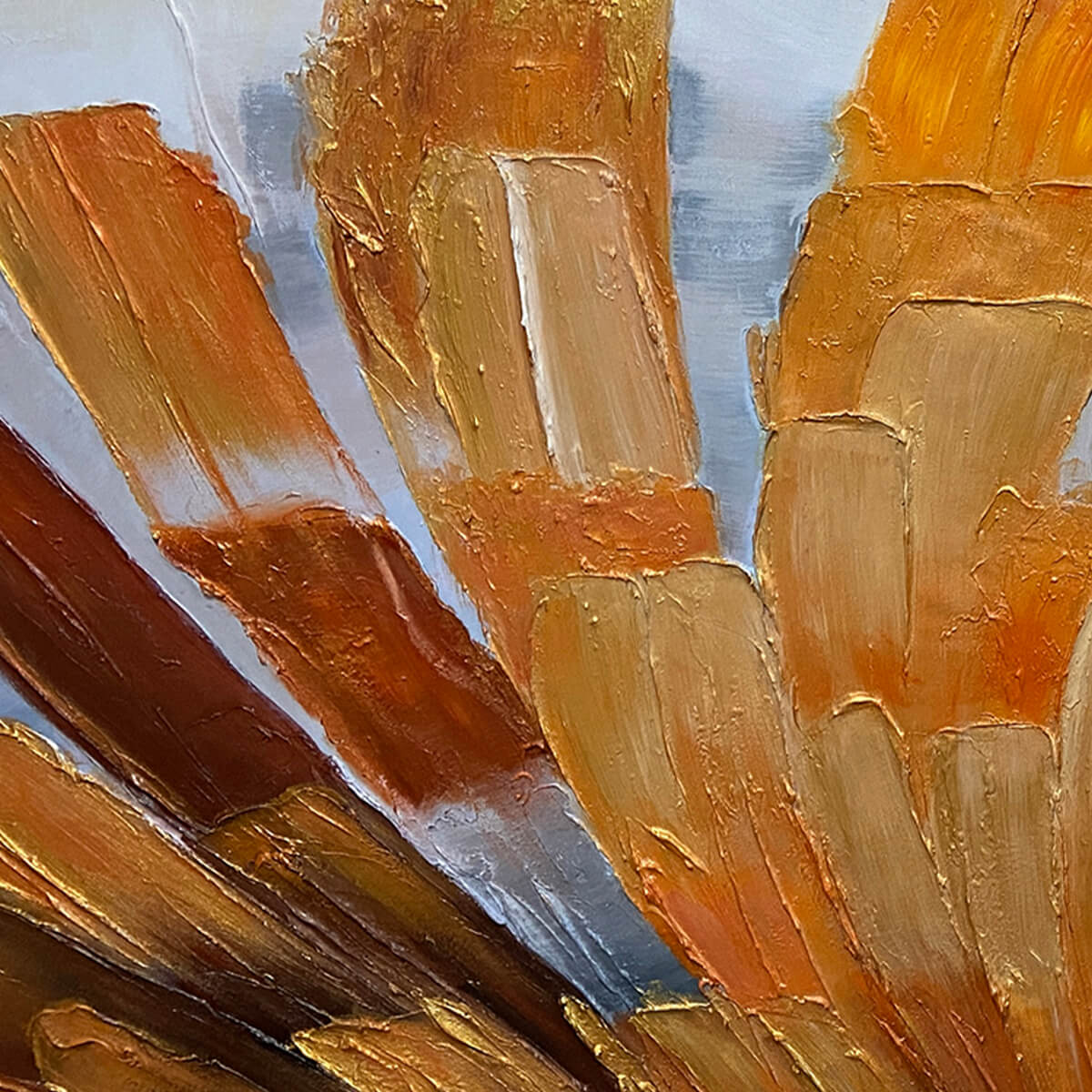 GOLDEN RADIANCE: Abstract Gold Textured Impasto Oil Painting - Image 5