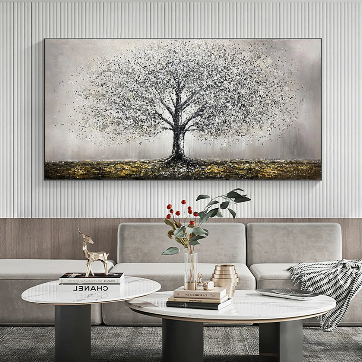 GOLDEN ROOTS: Tree Painting with Textured Gold Ground - Image 2