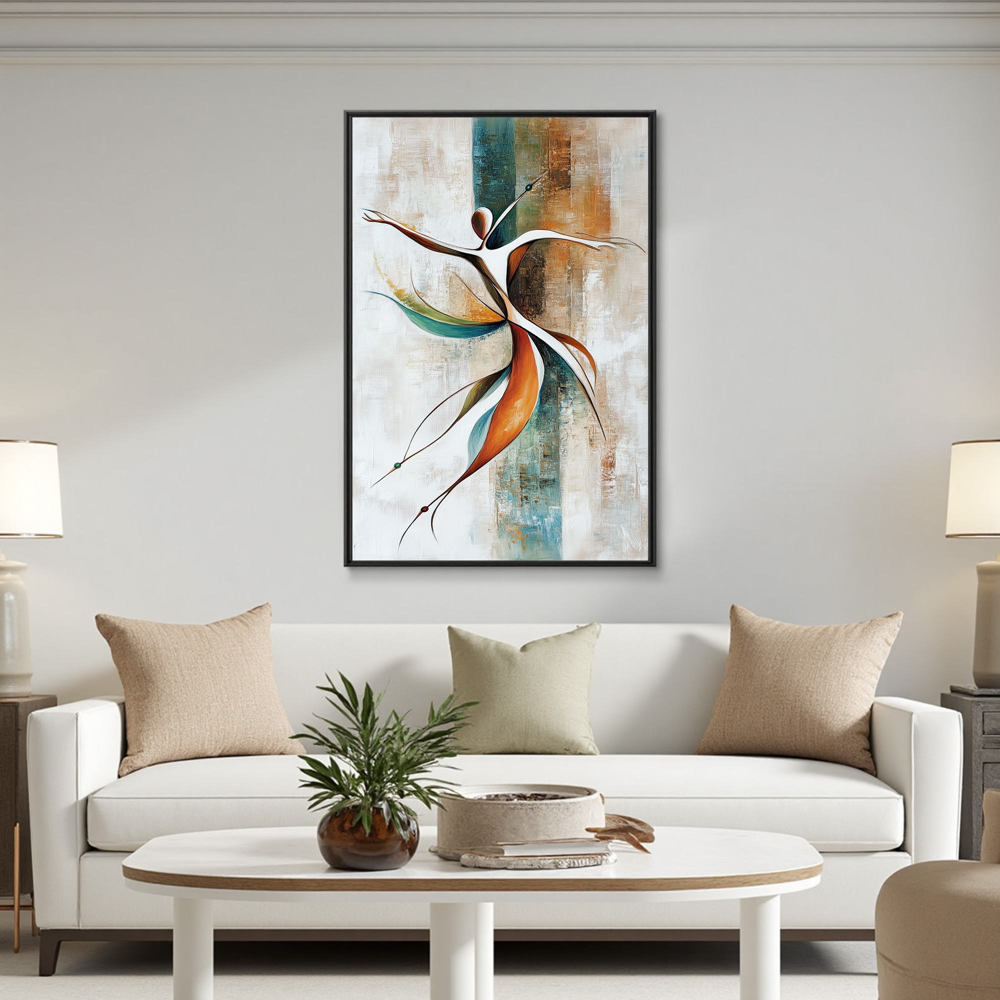 GRACE IN MOTION: Expressive Abstract Figure Oil Painting - Image 2