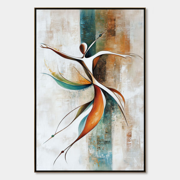 GRACE IN MOTION: Expressive Abstract Figure Oil Painting