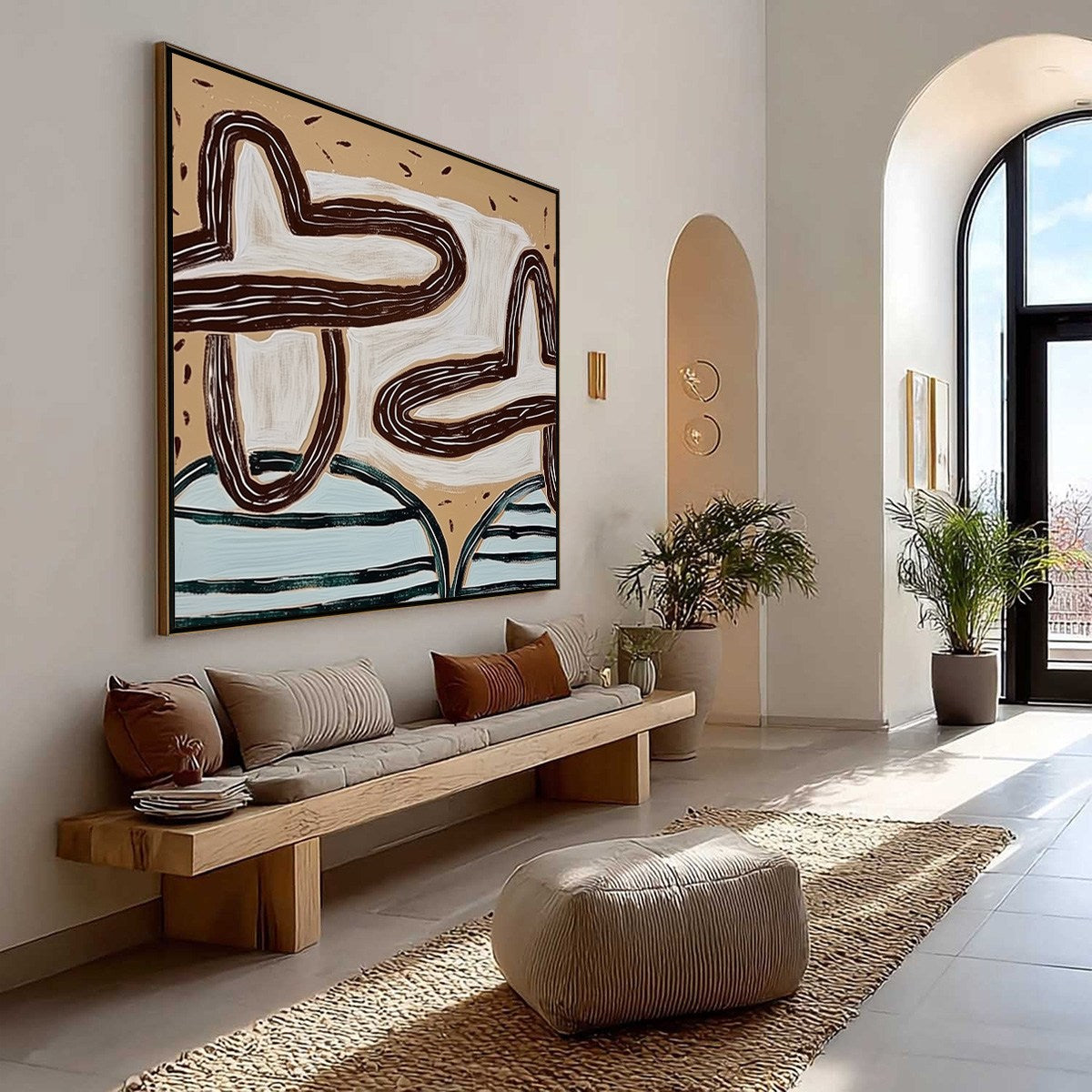 GROUNDED FLOW: Wabi Sabi Inspired Abstract Painting with Earthy Tones - Image 7