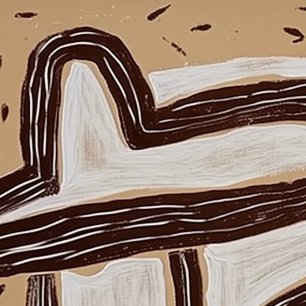GROUNDED FLOW: Wabi Sabi Inspired Abstract Painting with Earthy Tones - Image 5