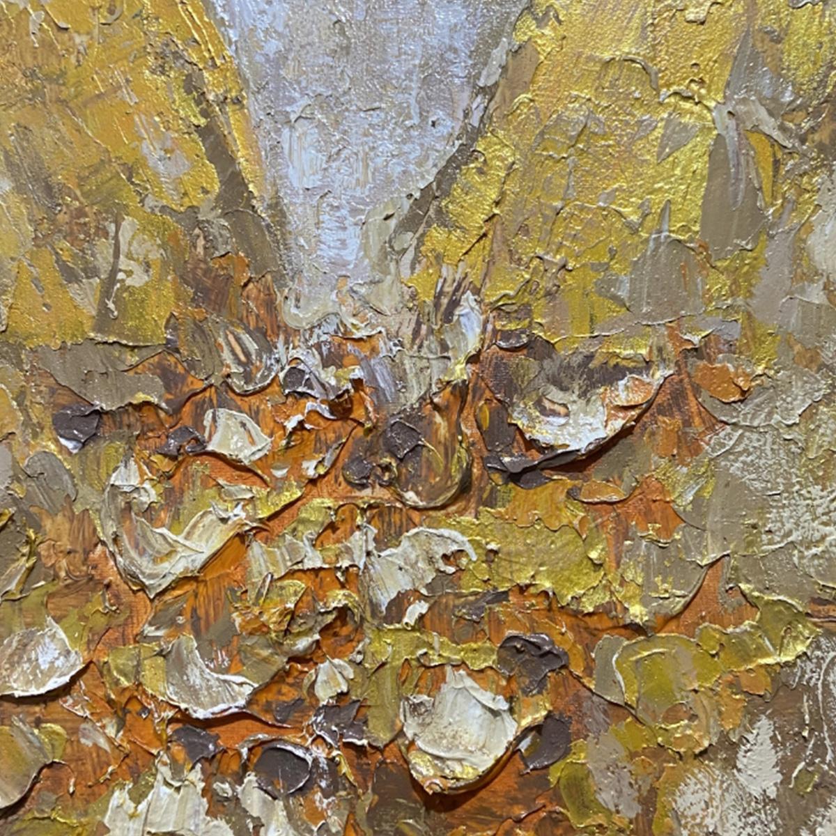 GOLDEN WINGS: Gold Butterfly Painting, Textured Wall Art, Vertical Canvas, Beige and Gold Decor - Image 3
