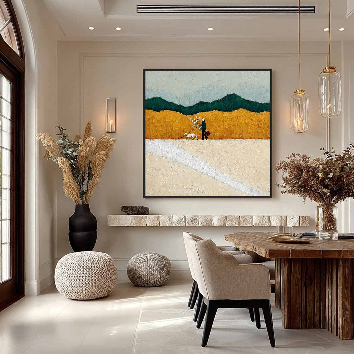 HOMEWARD BOUND: Textured Figurative Landscape Wall Art - Image 4