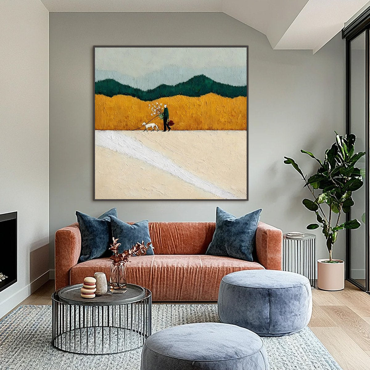 HOMEWARD BOUND: Textured Figurative Landscape Wall Art - Image 2
