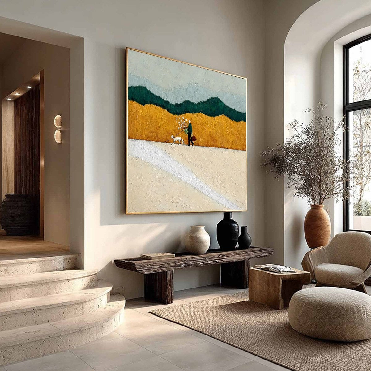 HOMEWARD BOUND: Textured Figurative Landscape Wall Art - Image 8