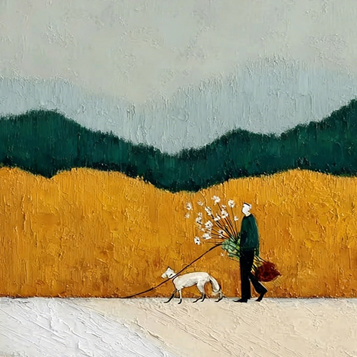 HOMEWARD BOUND: Textured Figurative Landscape Wall Art - Image 5