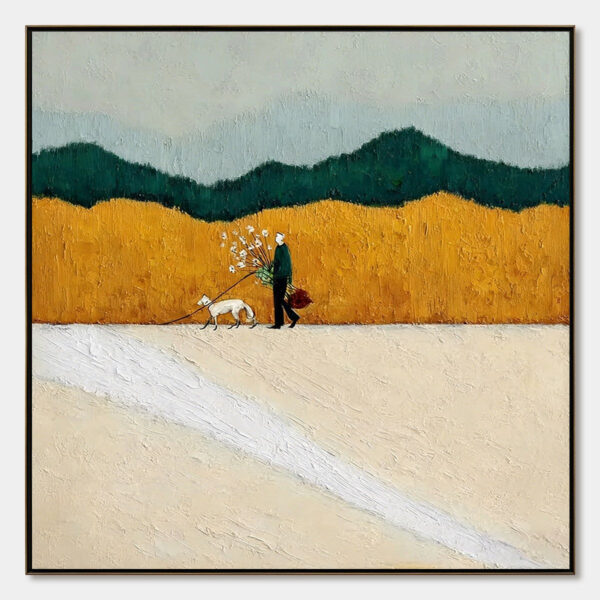 HOMEWARD BOUND: Textured Figurative Landscape Wall Art