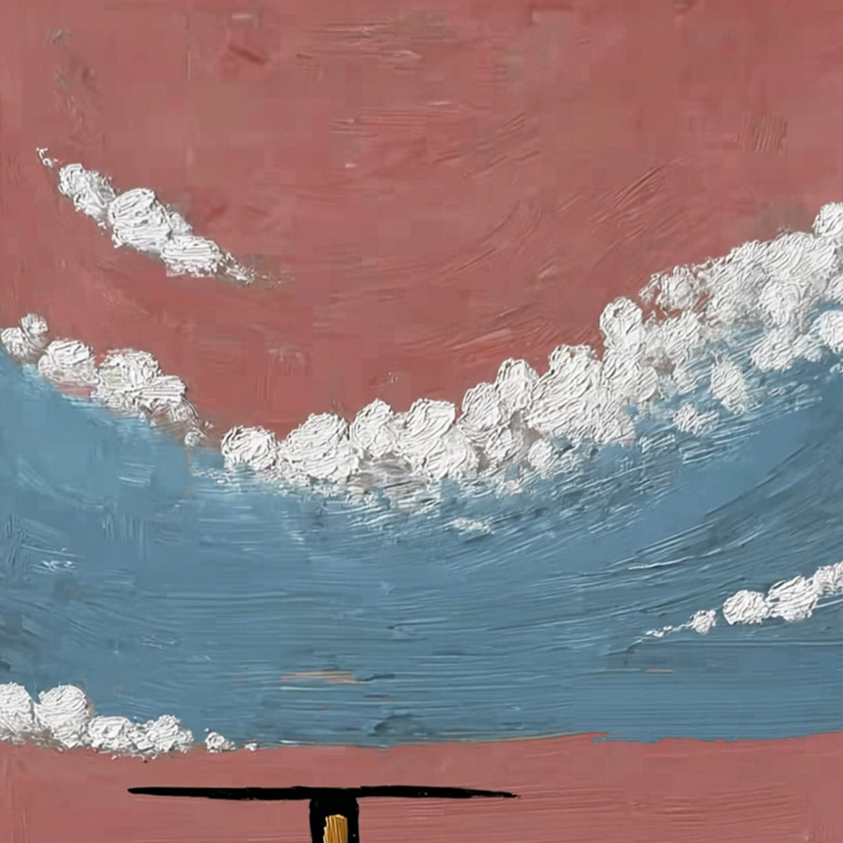 HORIZON'S EDGE: Textured Minimalist Abstract Seascape Painting - Image 5