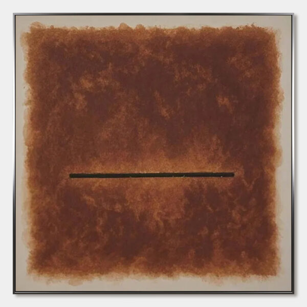 HORIZON: Textured Minimalist Abstract Brown Oil Painting