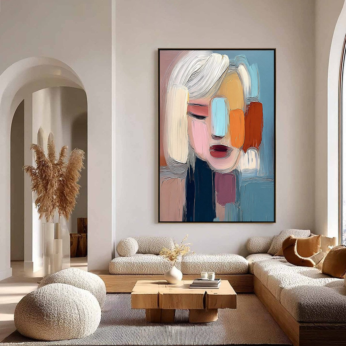 INNER GAZE: Colorful Abstract Figurative Portrait Painting - Image 4
