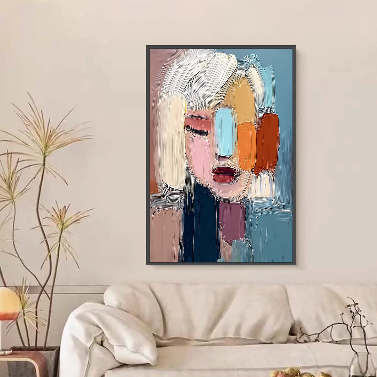 INNER GAZE: Colorful Abstract Figurative Portrait Painting - Image 2