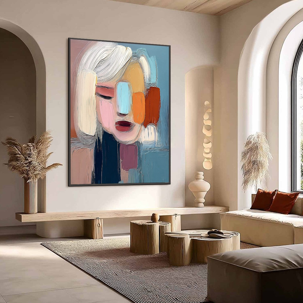 INNER GAZE: Colorful Abstract Figurative Portrait Painting - Image 7
