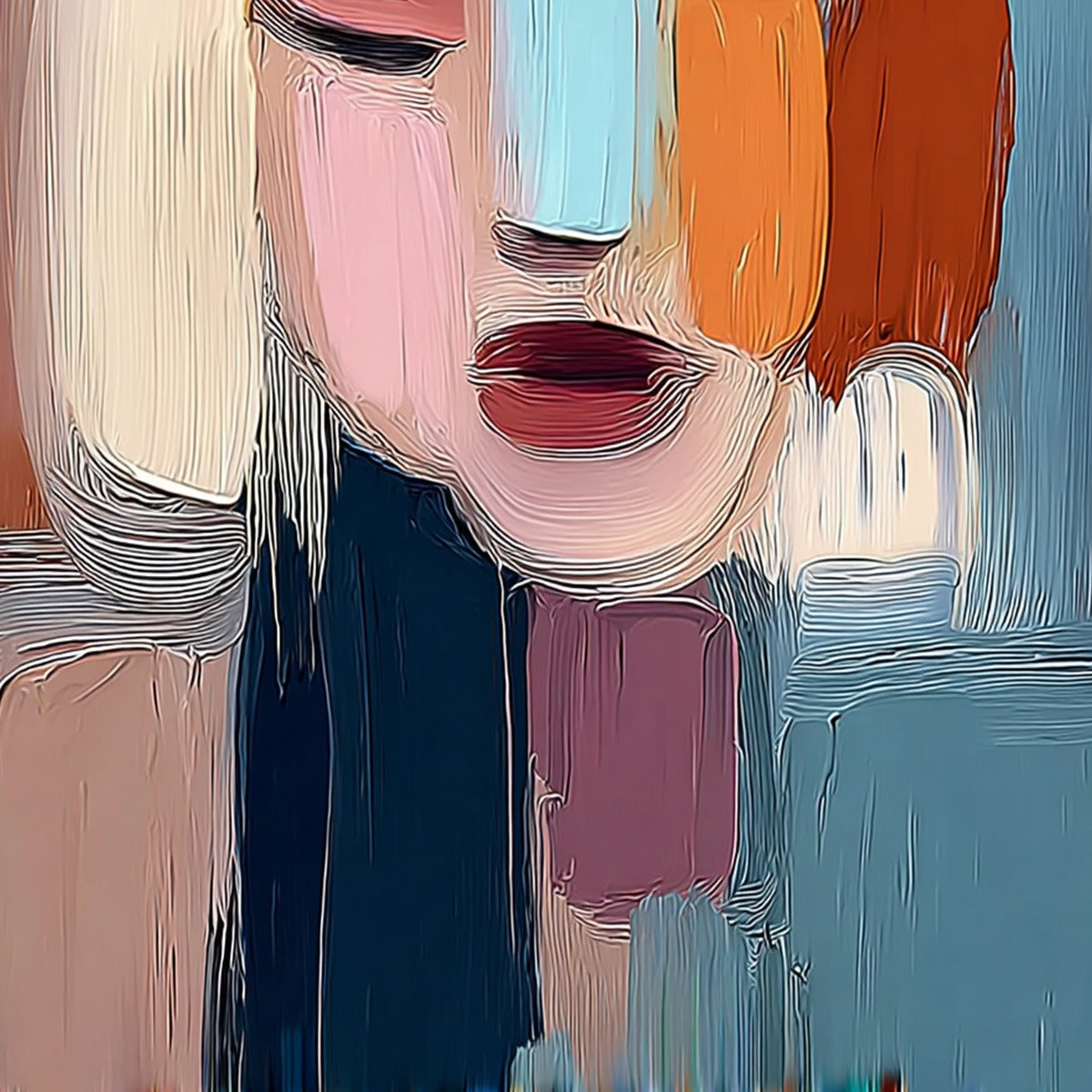 INNER GAZE: Colorful Abstract Figurative Portrait Painting - Image 5