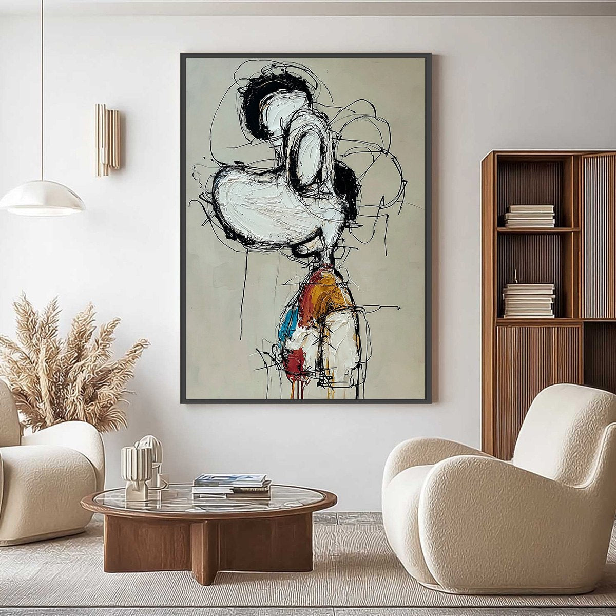 INNER MONOLOGUE: Expressive Abstract Figurative Impasto Wall Art - Image 4