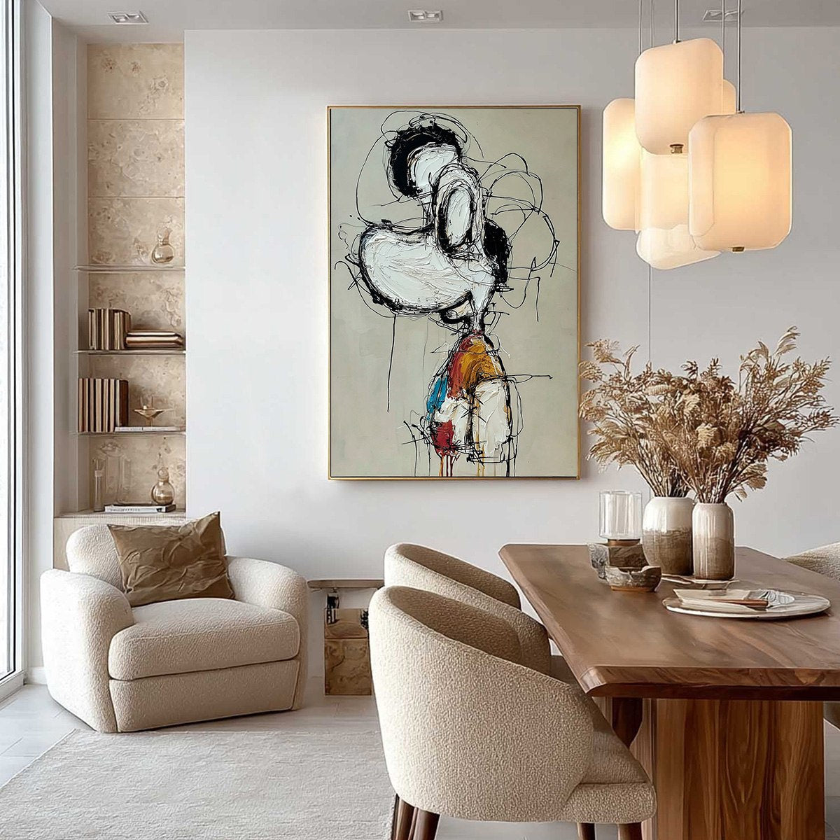INNER MONOLOGUE: Expressive Abstract Figurative Impasto Wall Art - Image 6