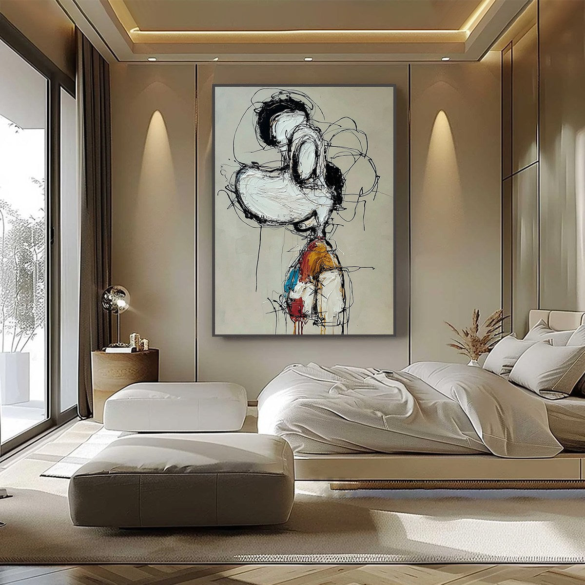 INNER MONOLOGUE: Expressive Abstract Figurative Impasto Wall Art - Image 2