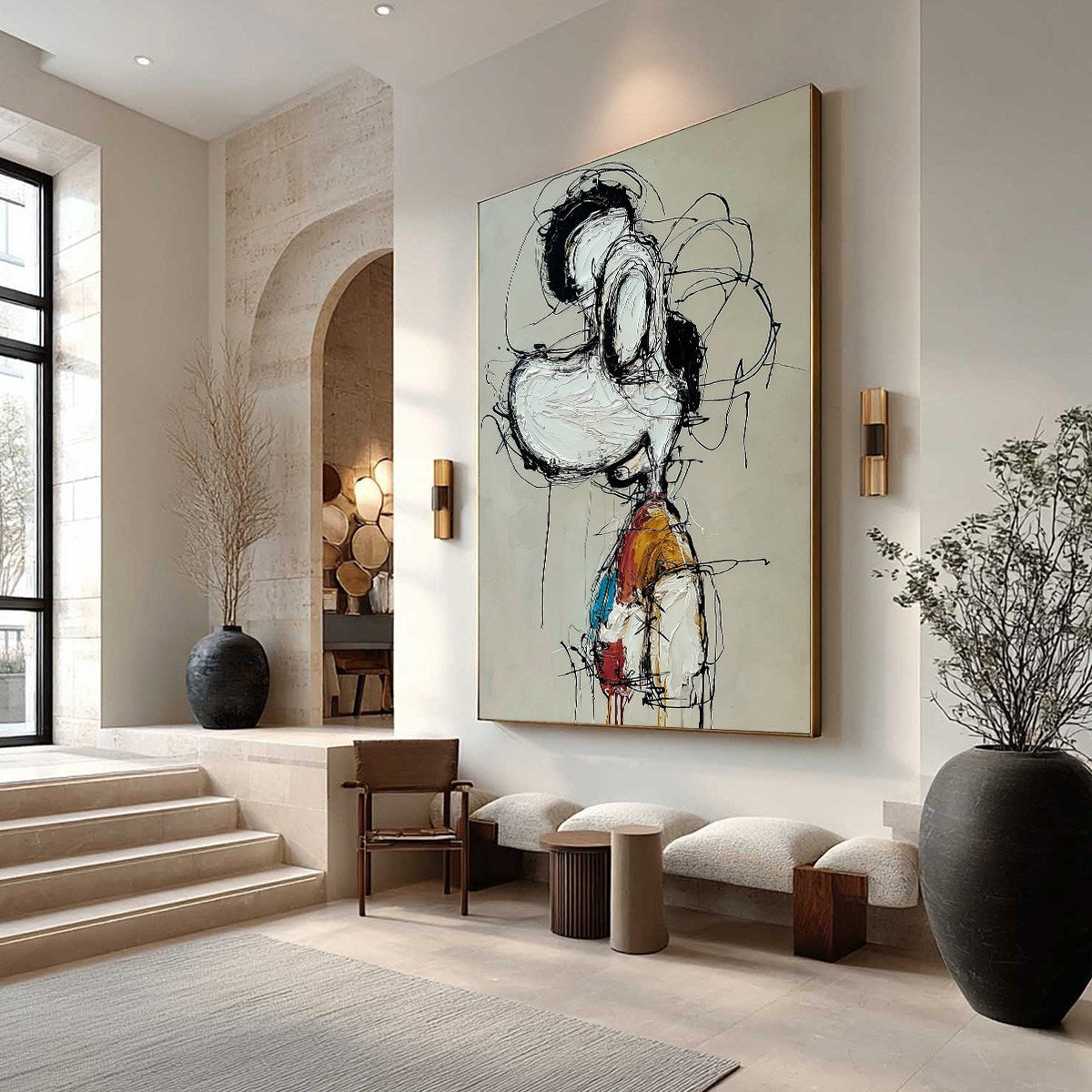 INNER MONOLOGUE: Expressive Abstract Figurative Impasto Wall Art - Image 7