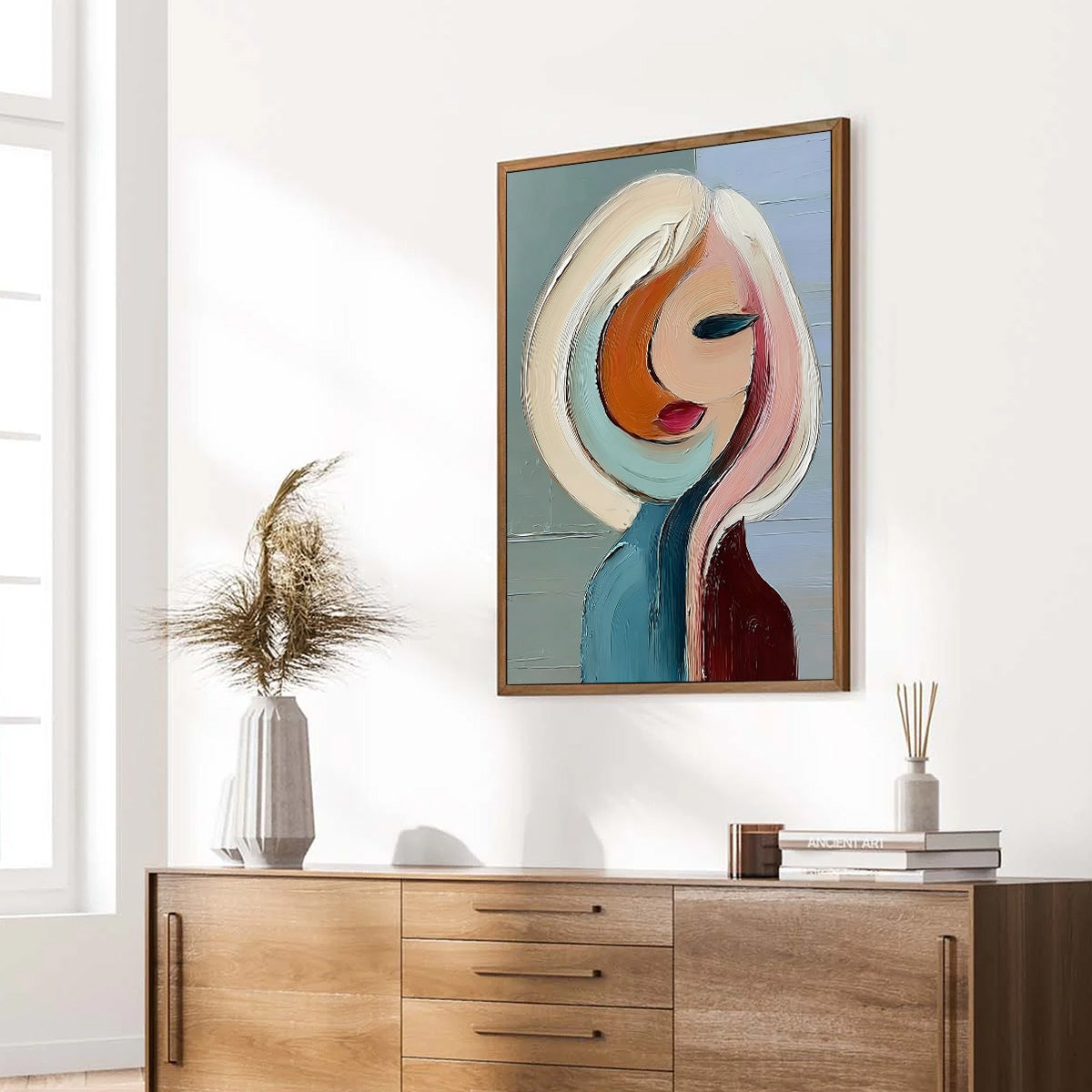 INNER WORLD: Textured Abstract Figurative Portrait Painting - Image 8
