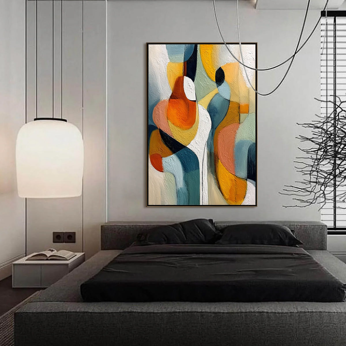 INTERPLAY: Colorful Textured Abstract Oil Painting for Modern Decor - Image 4