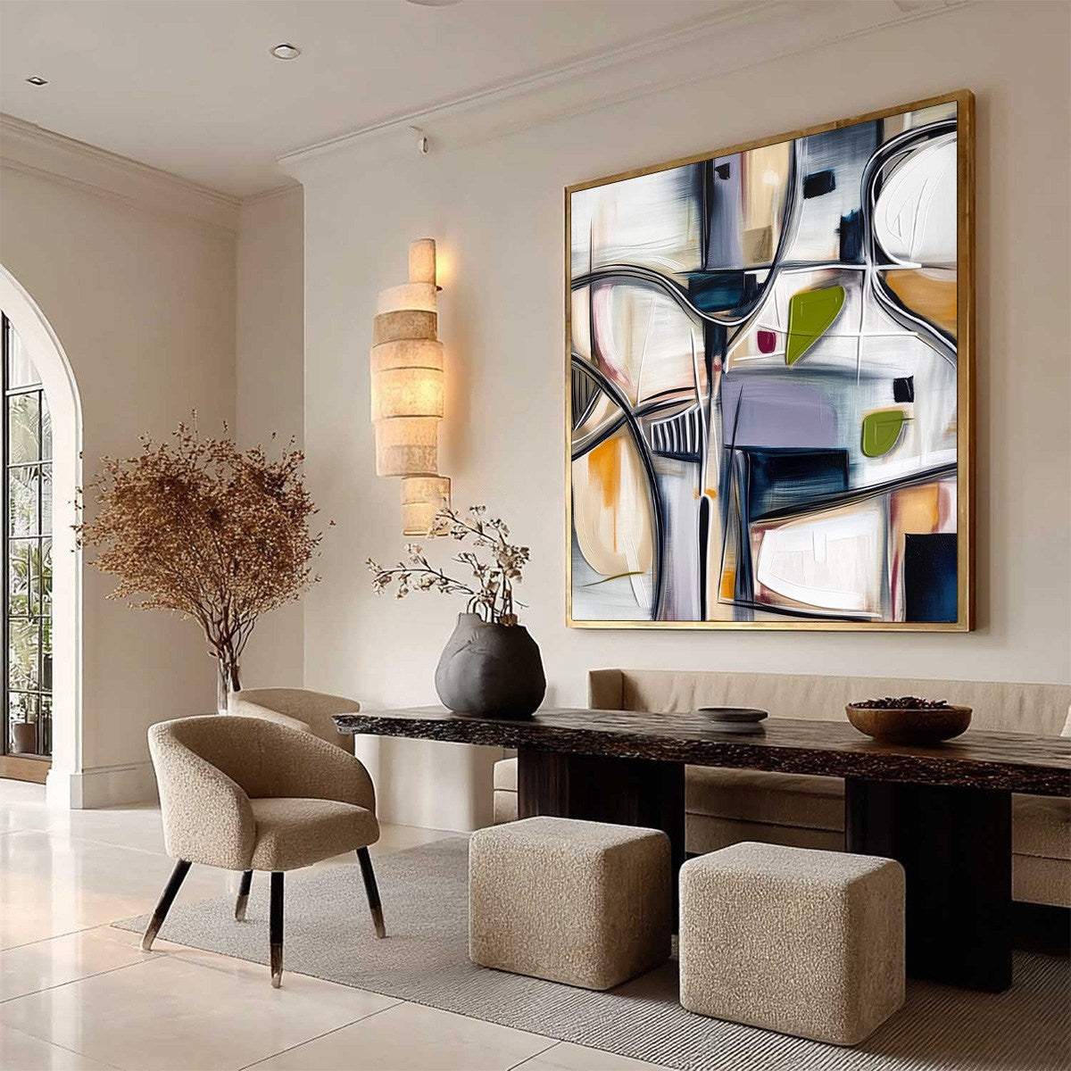 INTERSECTION: Dynamic Modern Abstract Textured Wall Art - Image 8