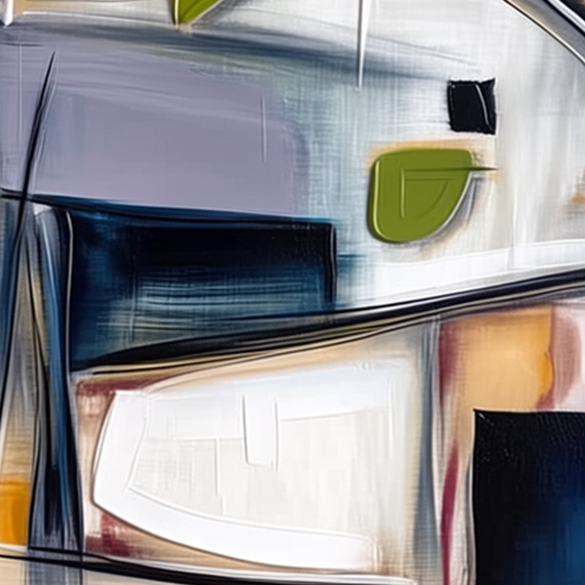 INTERSECTION: Dynamic Modern Abstract Textured Wall Art - Image 3