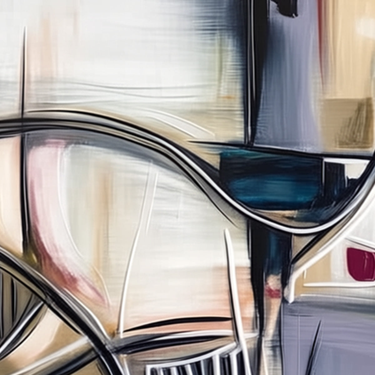 INTERSECTION: Dynamic Modern Abstract Textured Wall Art - Image 5