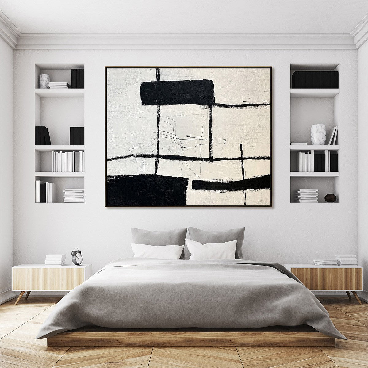 INTERSECTION: Textured Minimalist Abstract Oil Painting - Image 3