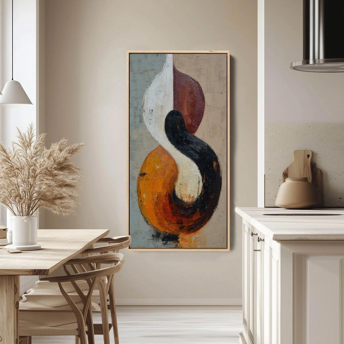 INTERTWINE: Textured Wabi Sabi Abstract Painting for Modern Decor - Image 4