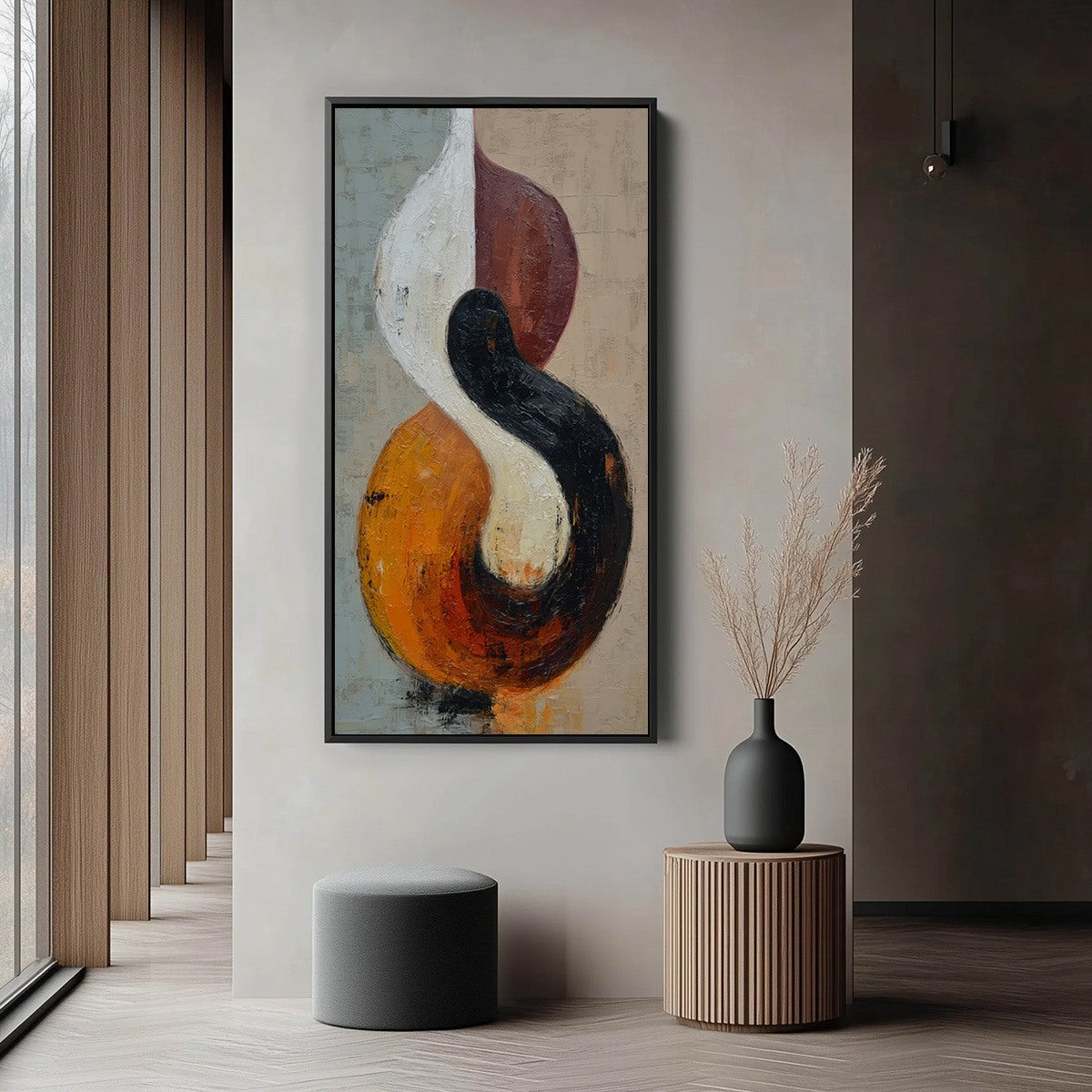 INTERTWINE: Textured Wabi Sabi Abstract Painting for Modern Decor - Image 6