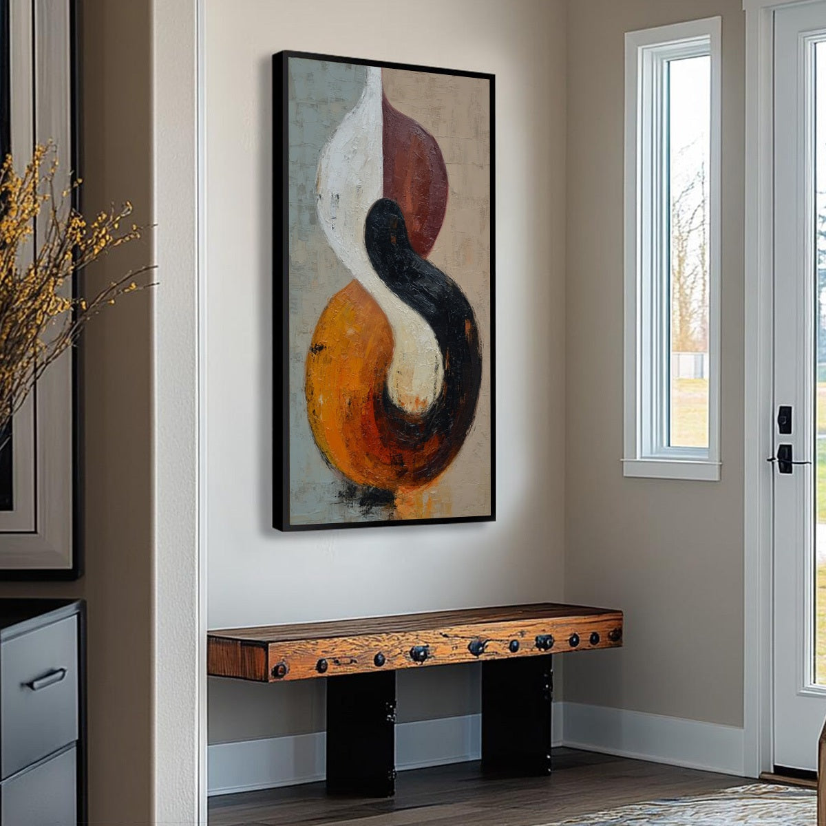INTERTWINE: Textured Wabi Sabi Abstract Painting for Modern Decor - Image 8