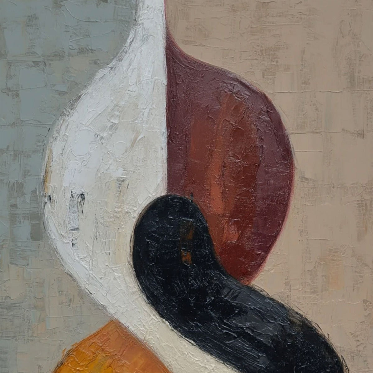 INTERTWINE: Textured Wabi Sabi Abstract Painting for Modern Decor - Image 3