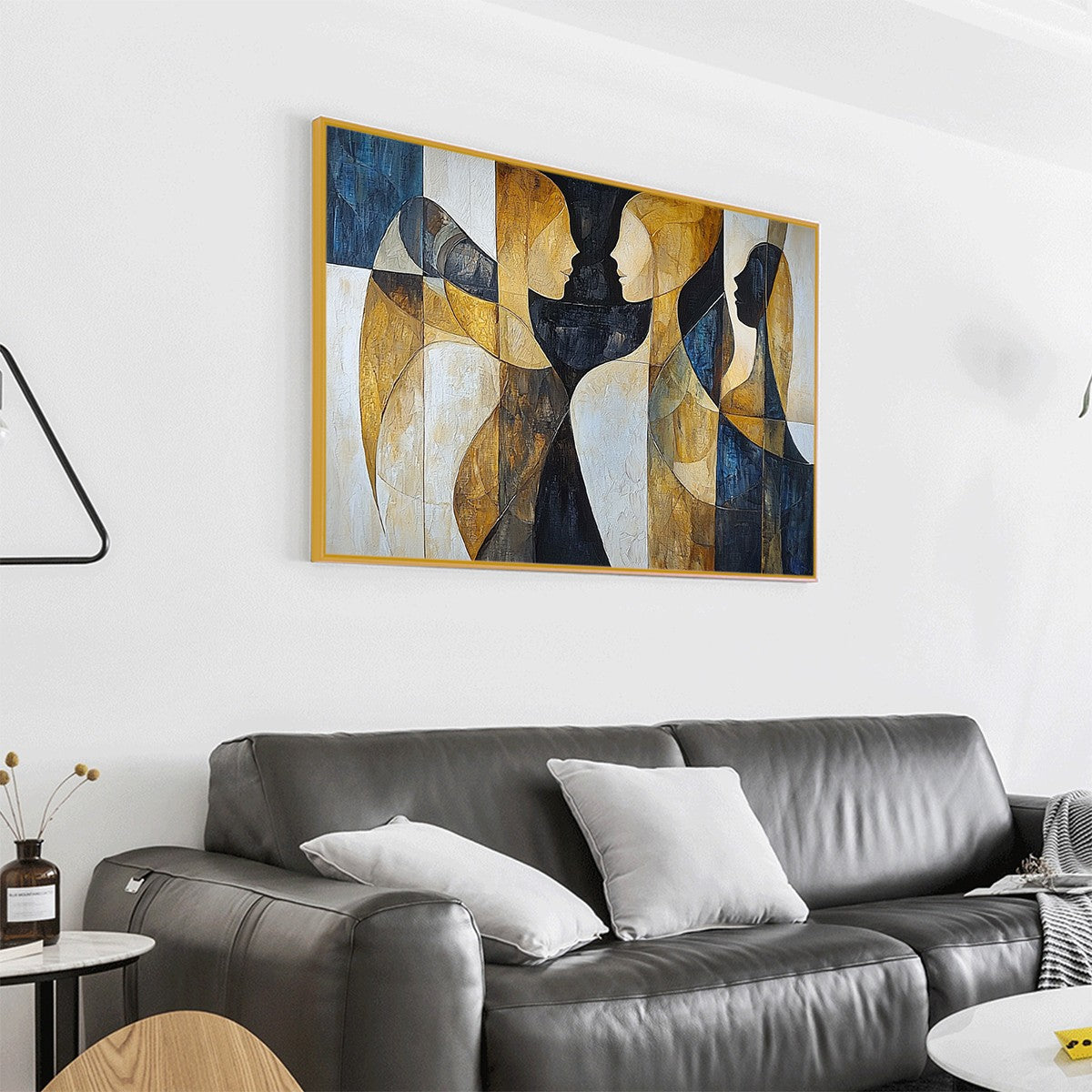 INTERTWINED: Abstract Figurative Oil Painting in Earthy Tones - Image 4