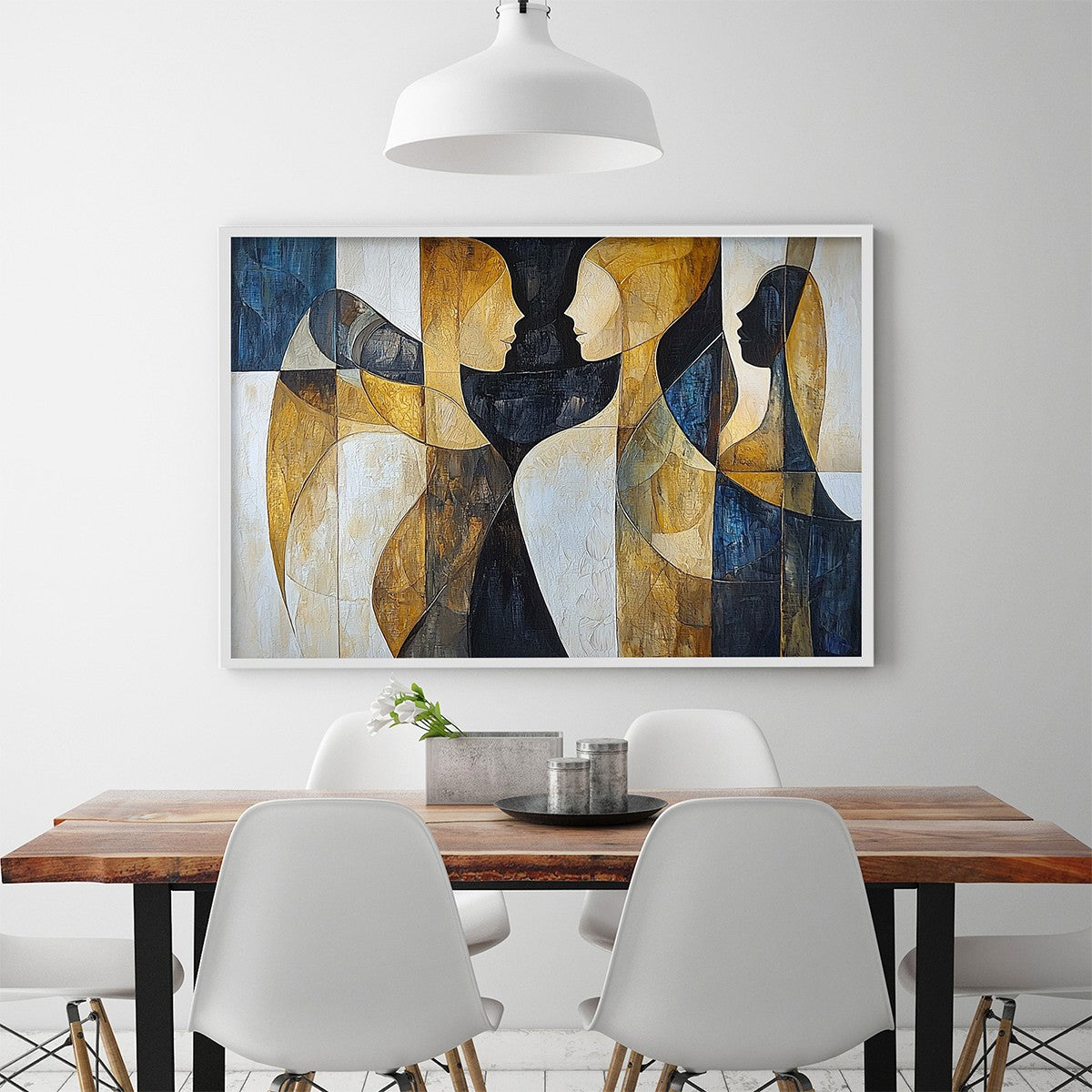 INTERTWINED: Abstract Figurative Oil Painting in Earthy Tones - Image 6