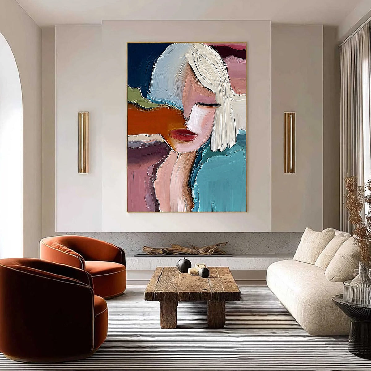 INWARD: Abstract Figurative Portrait Painting with Thick Texture - Image 4