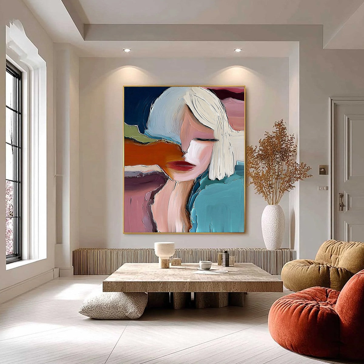 INWARD: Abstract Figurative Portrait Painting with Thick Texture - Image 2