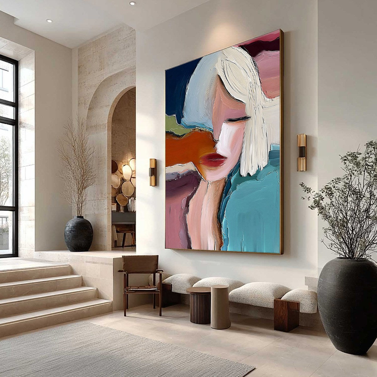 INWARD: Abstract Figurative Portrait Painting with Thick Texture - Image 7