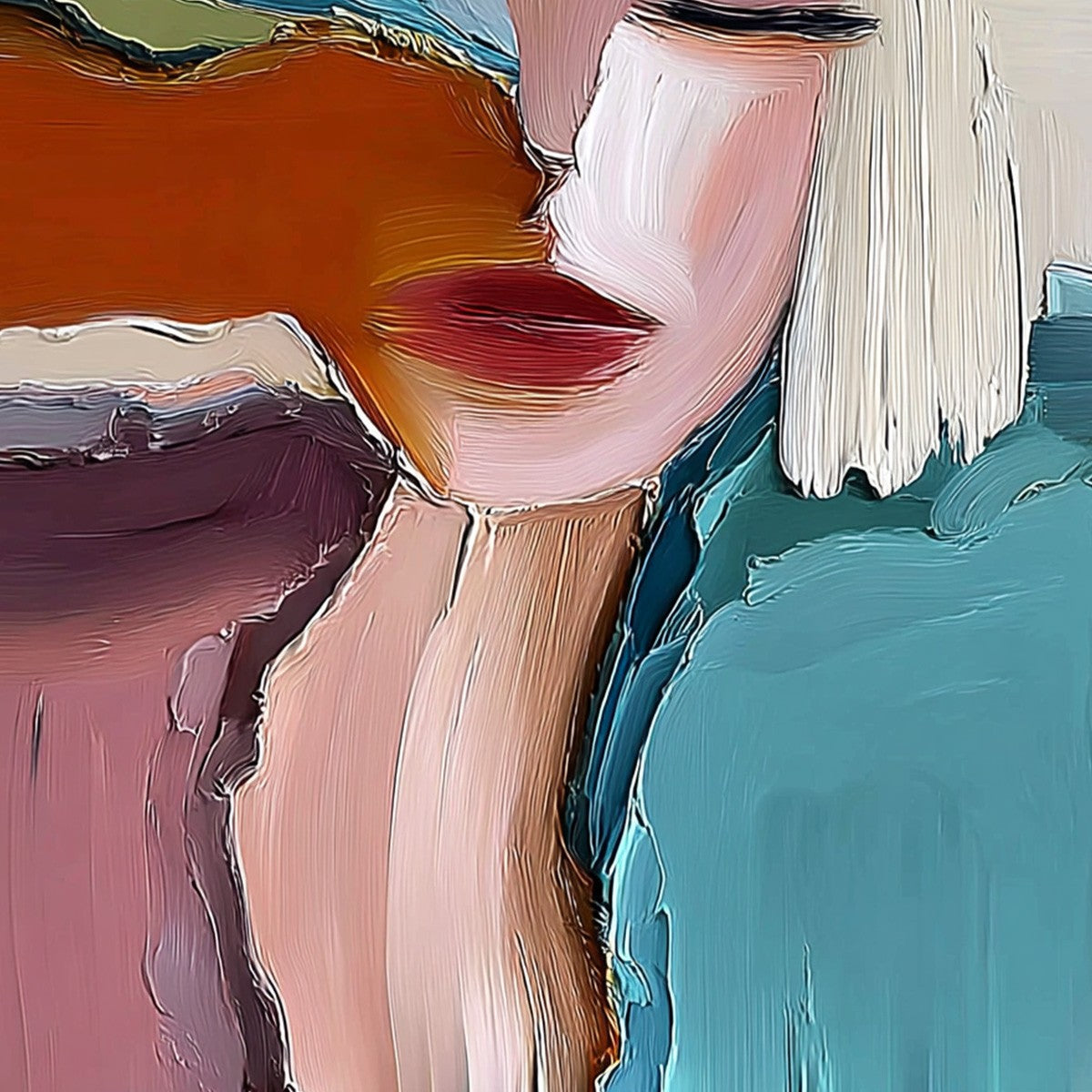 INWARD: Abstract Figurative Portrait Painting with Thick Texture - Image 5