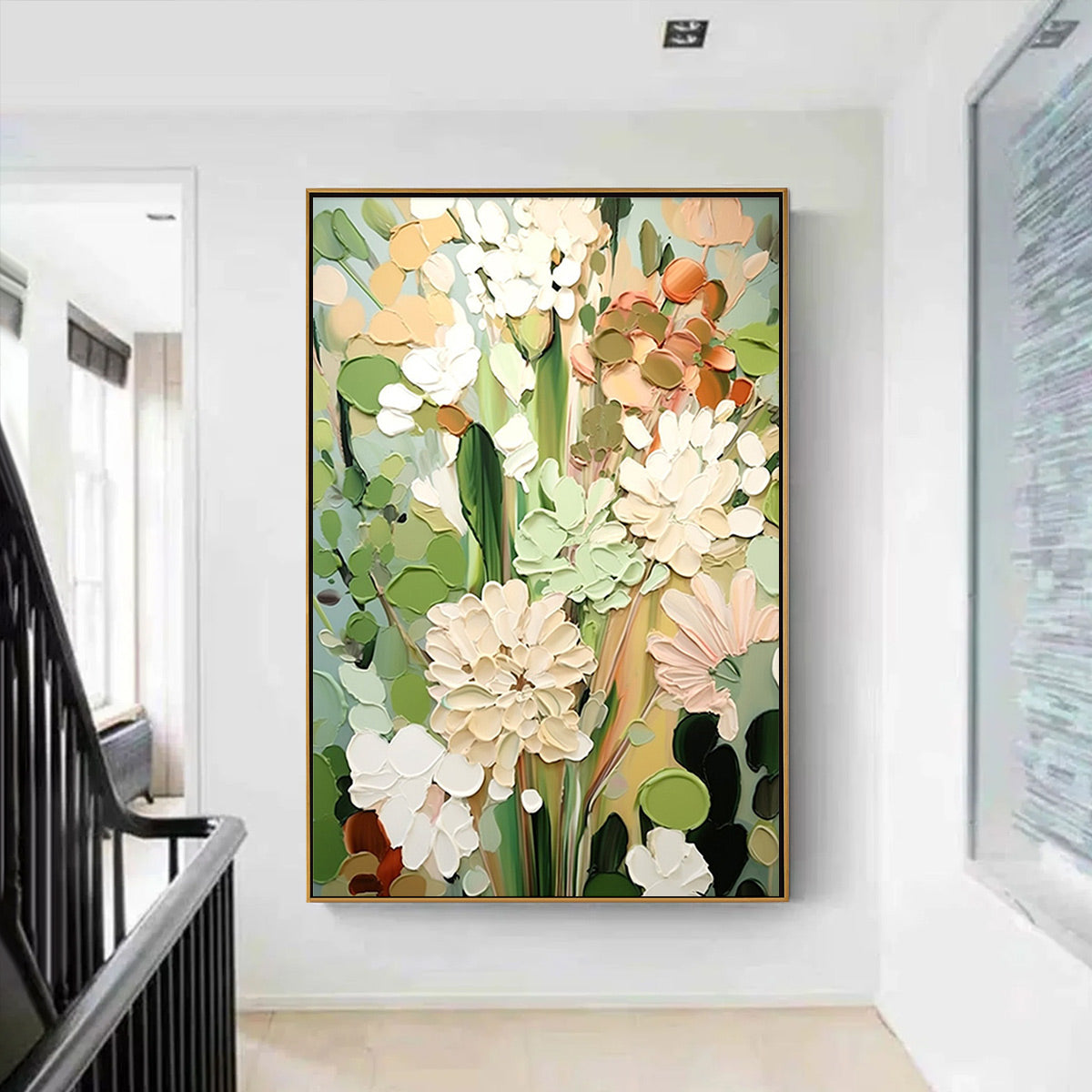 SERENE BLOSSOMS: Impressionist Floral Oil Painting - Image 2