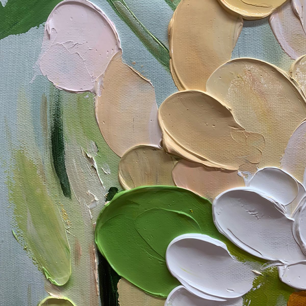 SERENE BLOSSOMS: Impressionist Floral Oil Painting - Image 5