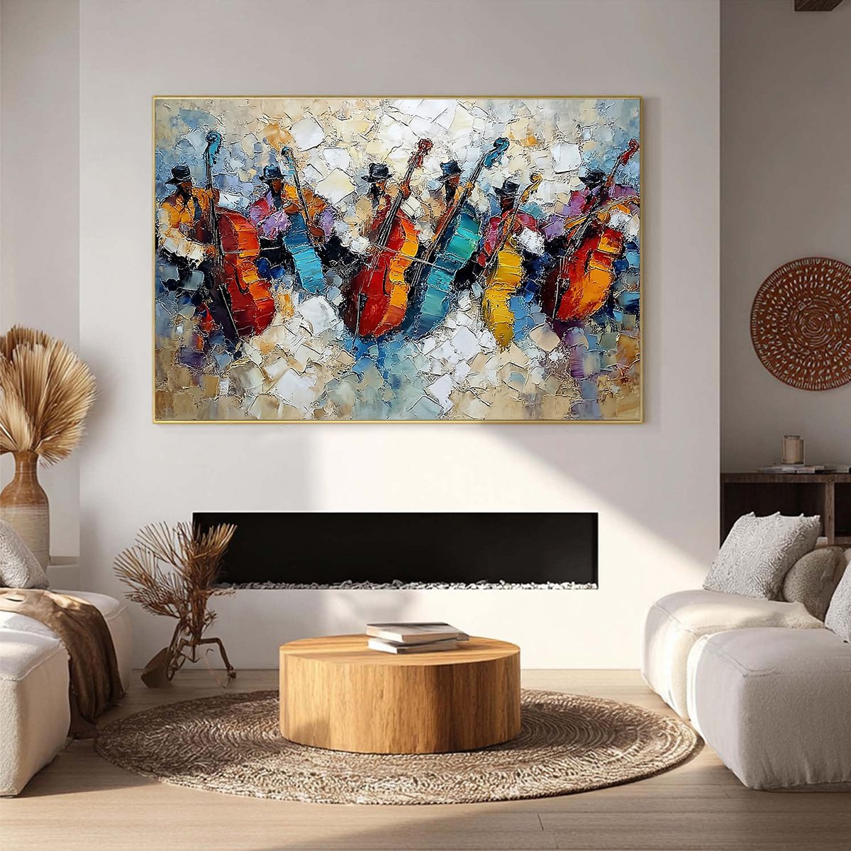 JAZZMEN'S JAM: Textured Impasto Painting of Musicians - Image 2