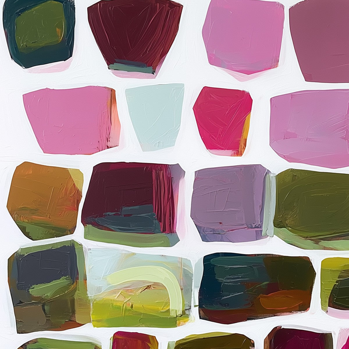 JEWEL TONES: Abstract Geometric Oil Painting - Image 6