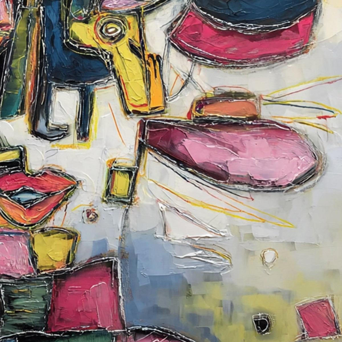 KALEIDOSCOPE SOUL: Large Colorful Abstract Portrait Impasto Painting - Image 5
