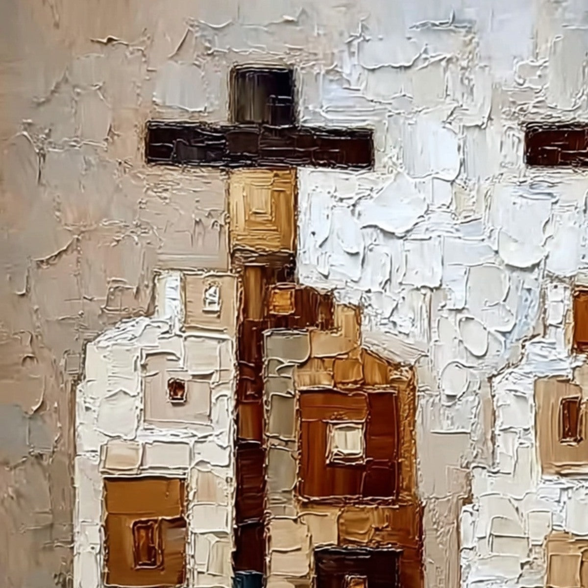KINDRED: Abstract Figurative Impasto Palette Knife Painting - Image 5