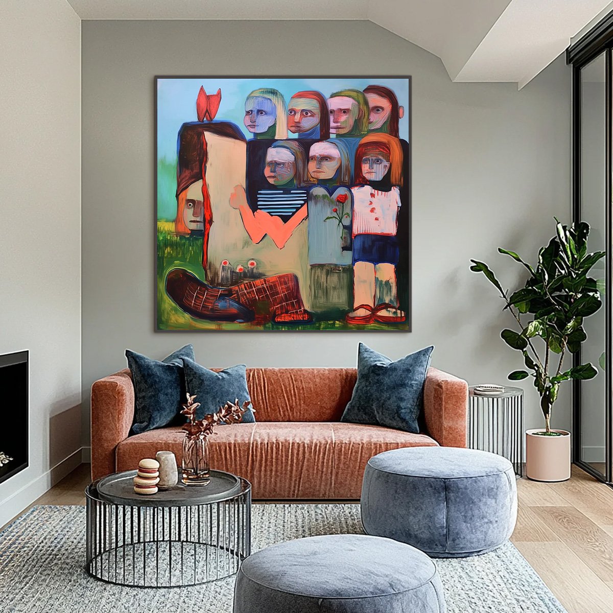 KINDRED SPIRITS: Expressive Figurative Group Portrait Oil Painting - Image 2