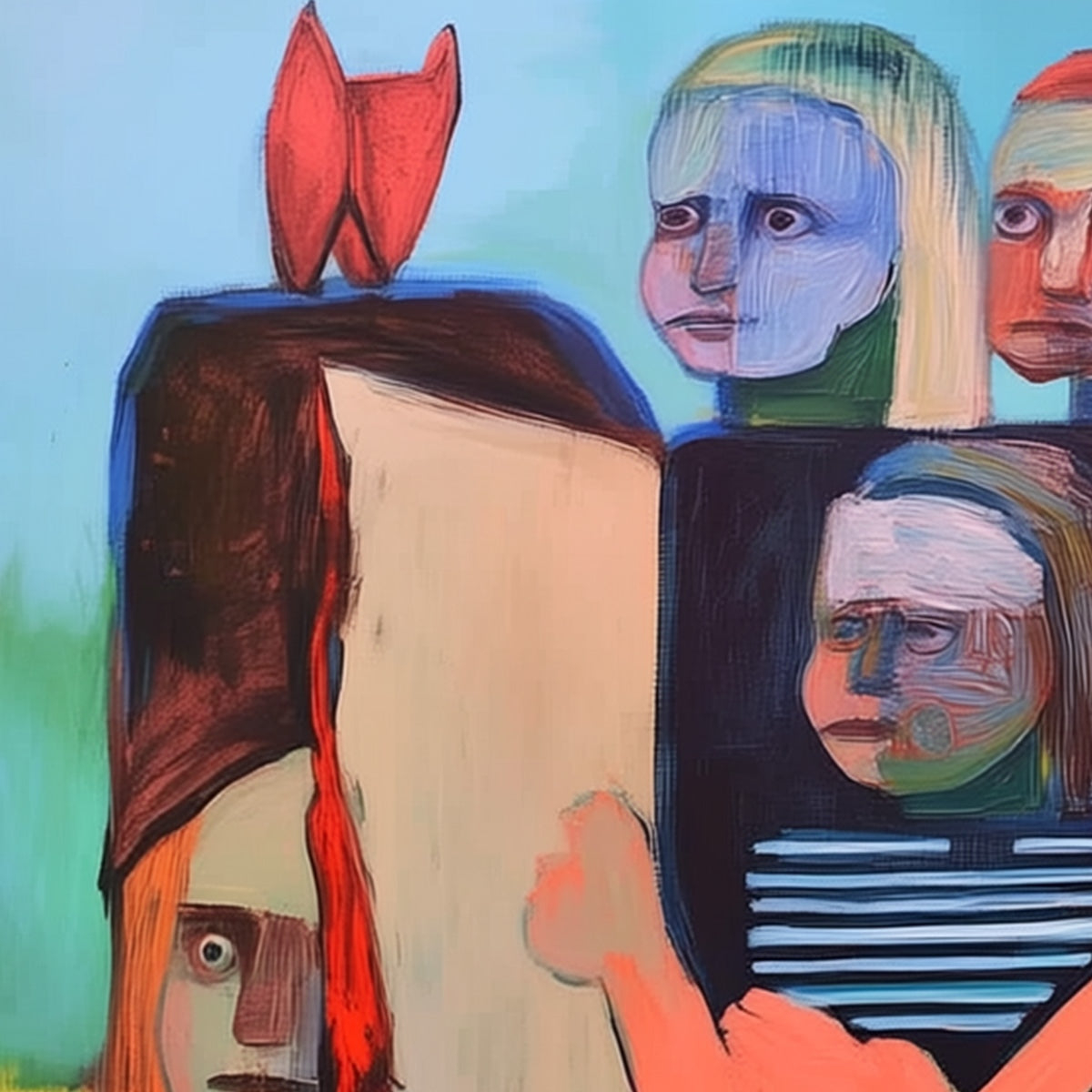KINDRED SPIRITS: Expressive Figurative Group Portrait Oil Painting - Image 5