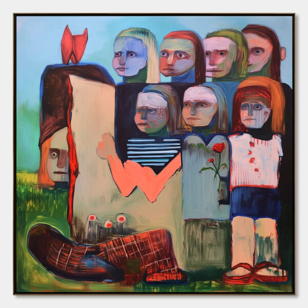 KINDRED SPIRITS: Expressive Figurative Group Portrait Oil Painting